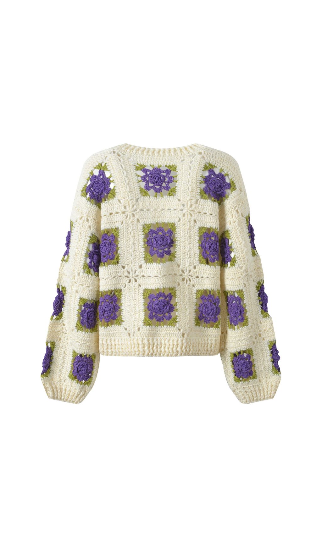 Fashionslee Women Hilario Flower Knit Cardigan