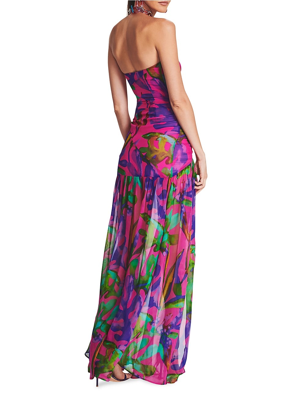 56ba521135144717c02755e296507cfe.jpeg Fashionslee Women Floral-Print Silk Chiffon Maxi Dress