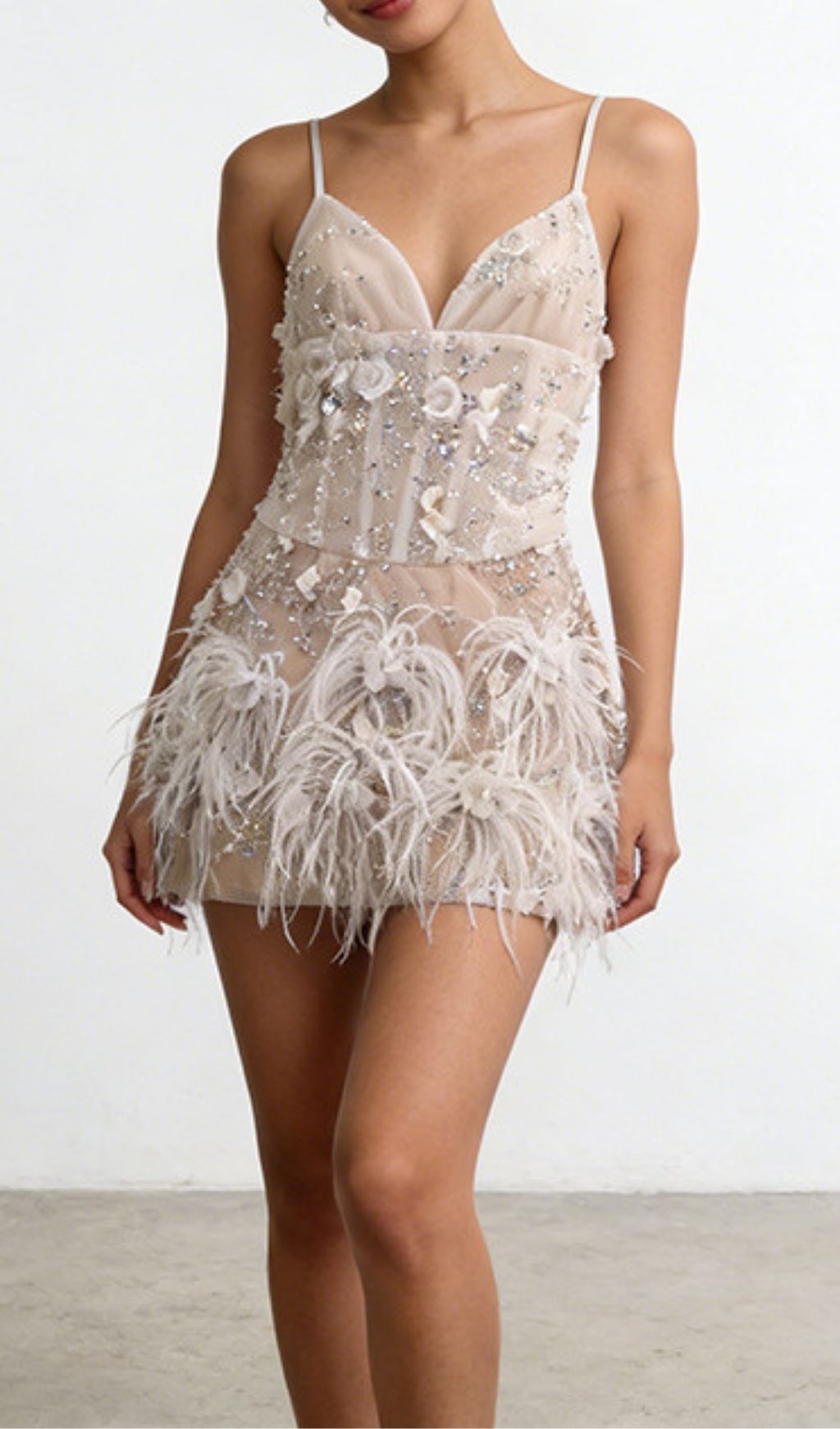 Fashionslee Women Kenza Strappy Diamante Embellished Mini Dress