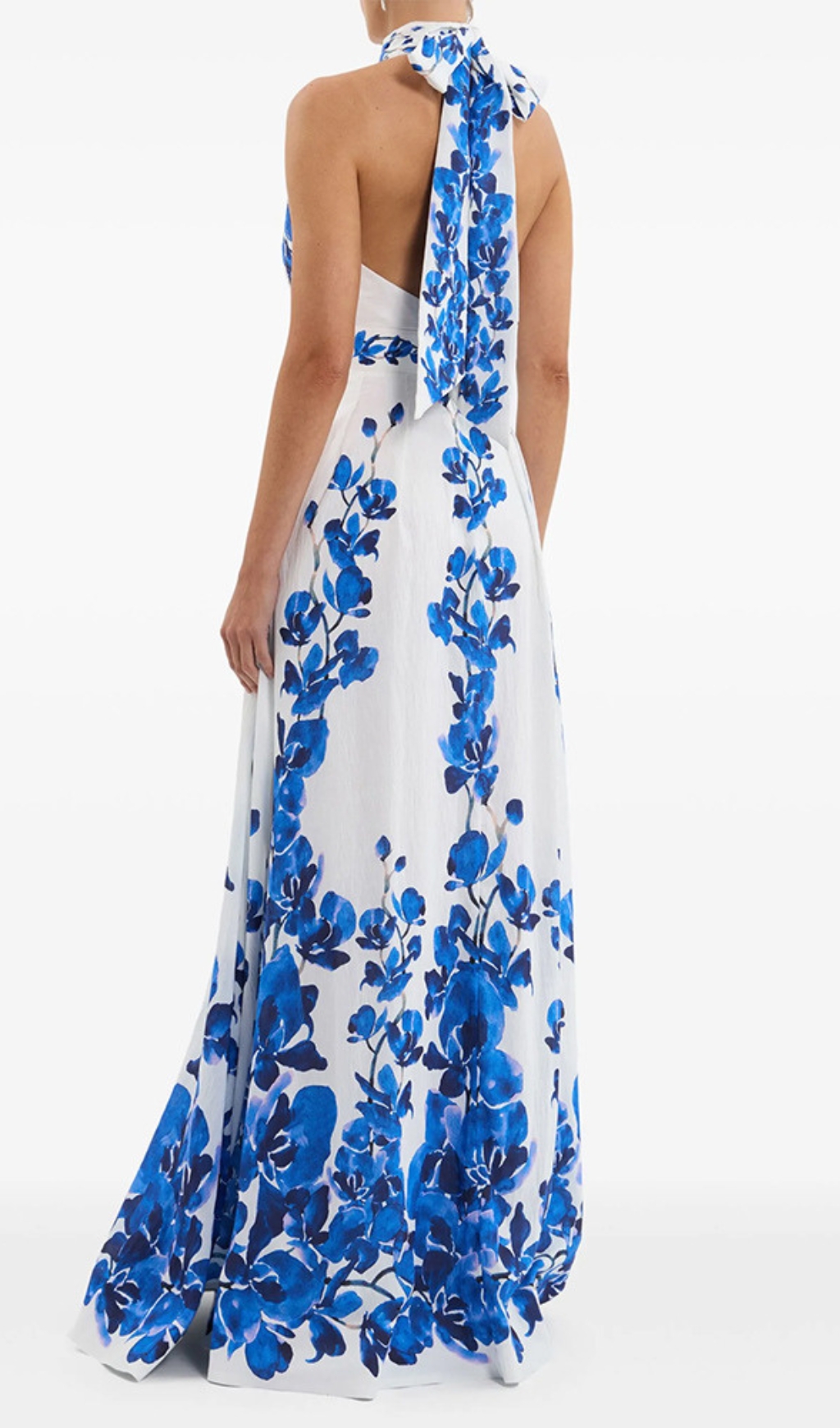 56d39f467e8bef8f54b638202782f666.jpg Fashionslee Women Enid Blue Printed Maxi Dress