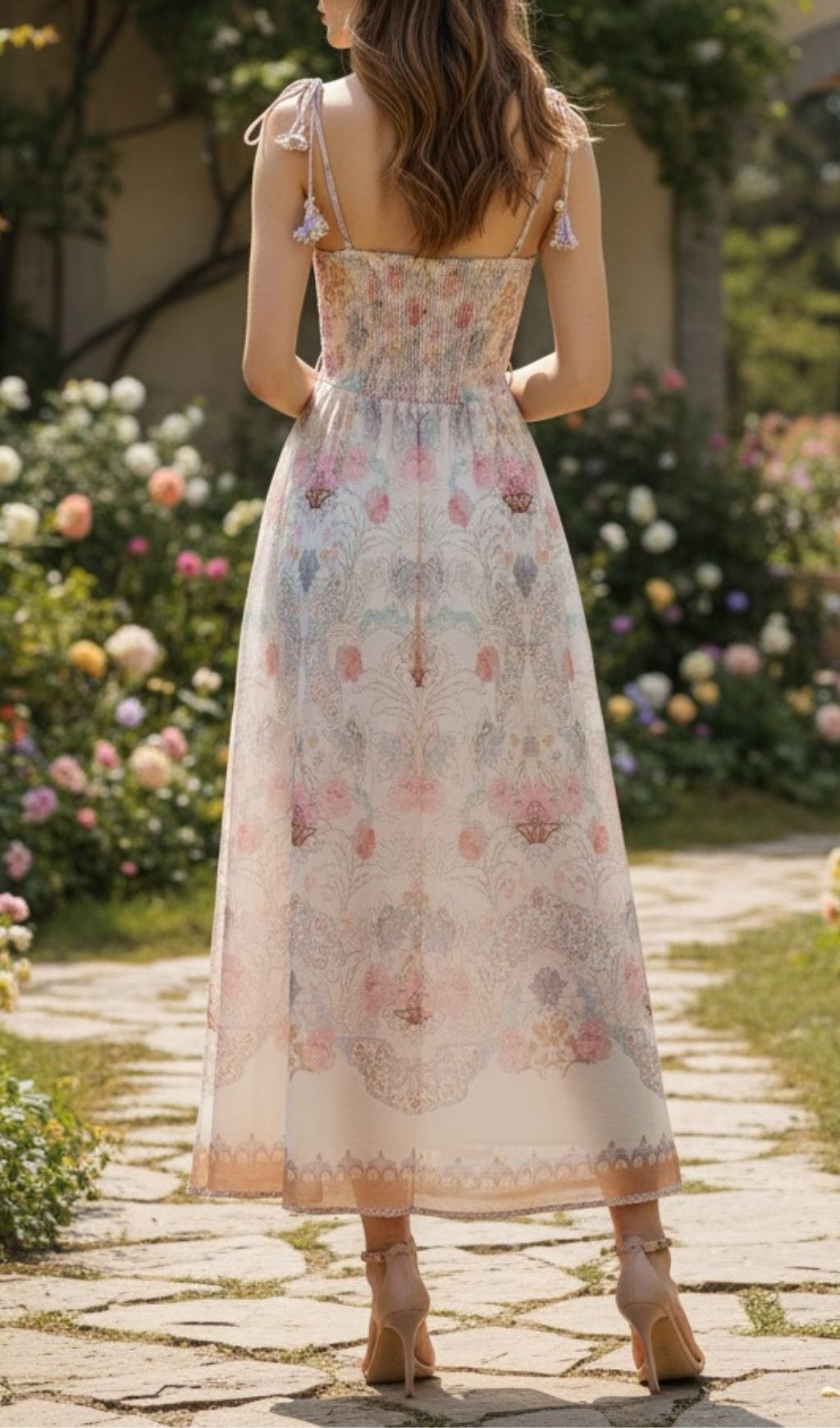 Fashionslee Women Karol Strappy Floral Maxi Dress