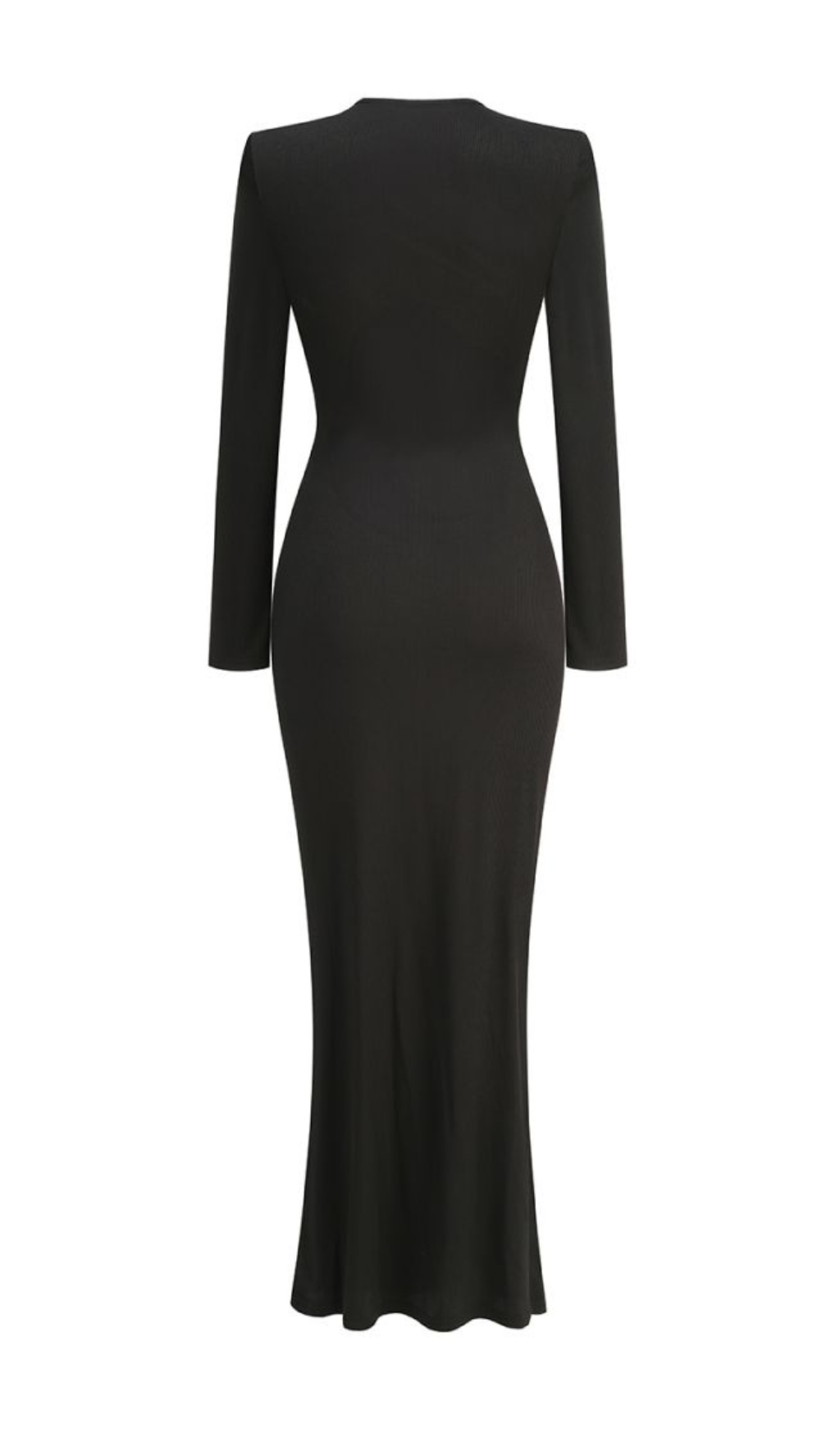 57ca3a5d931b5c103f6ebaad0a4e2d2d.jpg Fashionslee Women Barbel Black Cutout Long Sleeve Maxi Dress