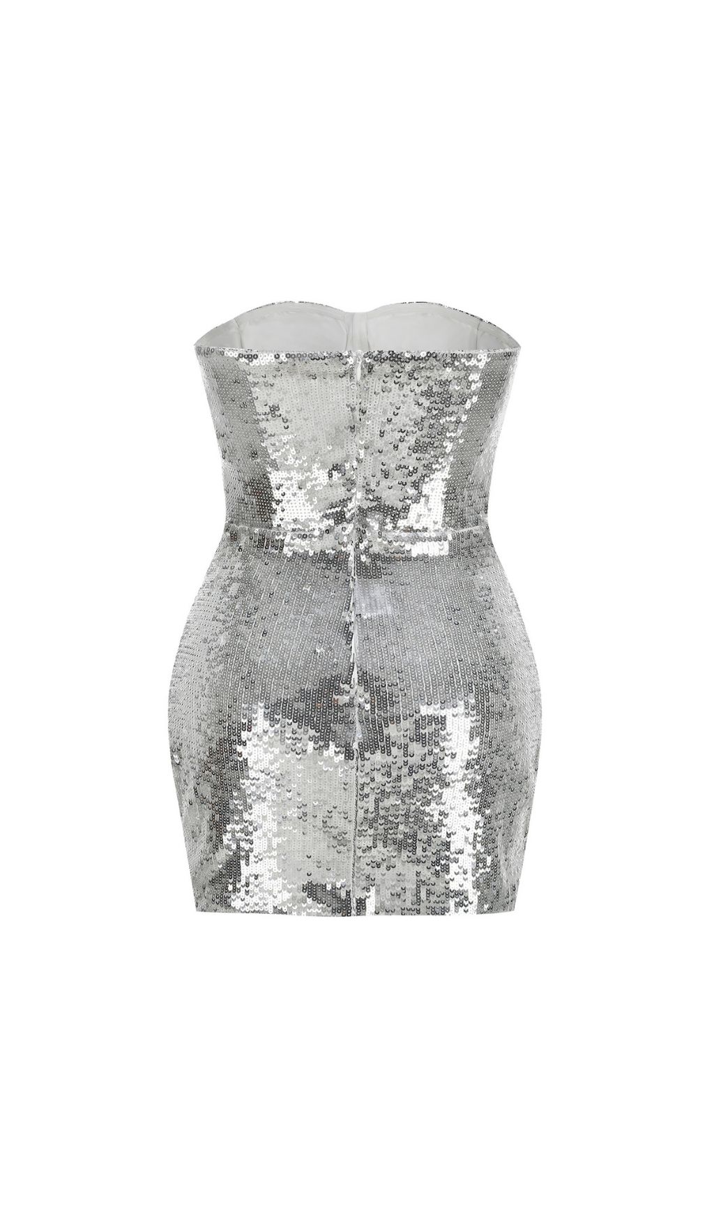 VIRAL SILVER SEQUIN STRAPLESS MINI DRESS - OWNCI VIRAL SILVER SEQUIN STRAPLESS MINI DRESS - OWNCI
