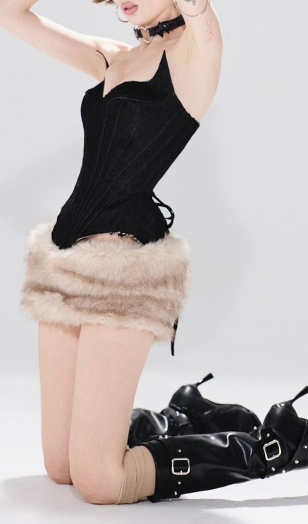 58121c713701ba9e3a53e089b6ea8725.jpg Fashionslee Women Jocelyn Corset Top & Mini Skirt Set