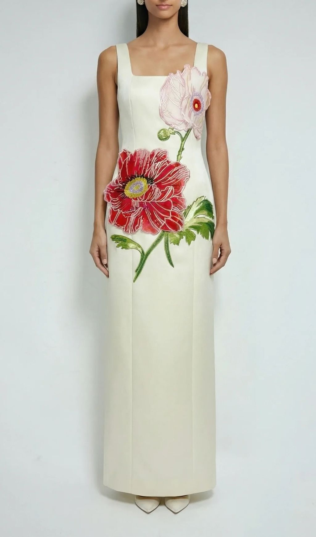 Fashionslee Women Karin Strappy Flower Maxi Dress