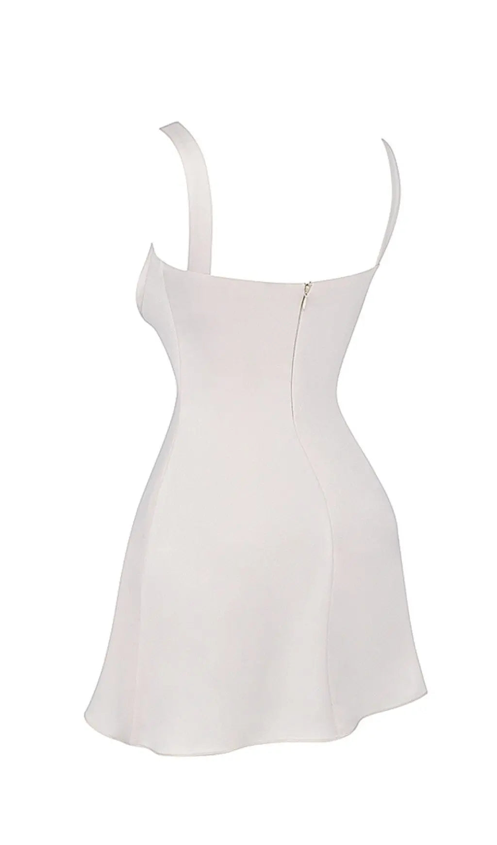 Fashionslee Women Vintage Cream Mini Dress