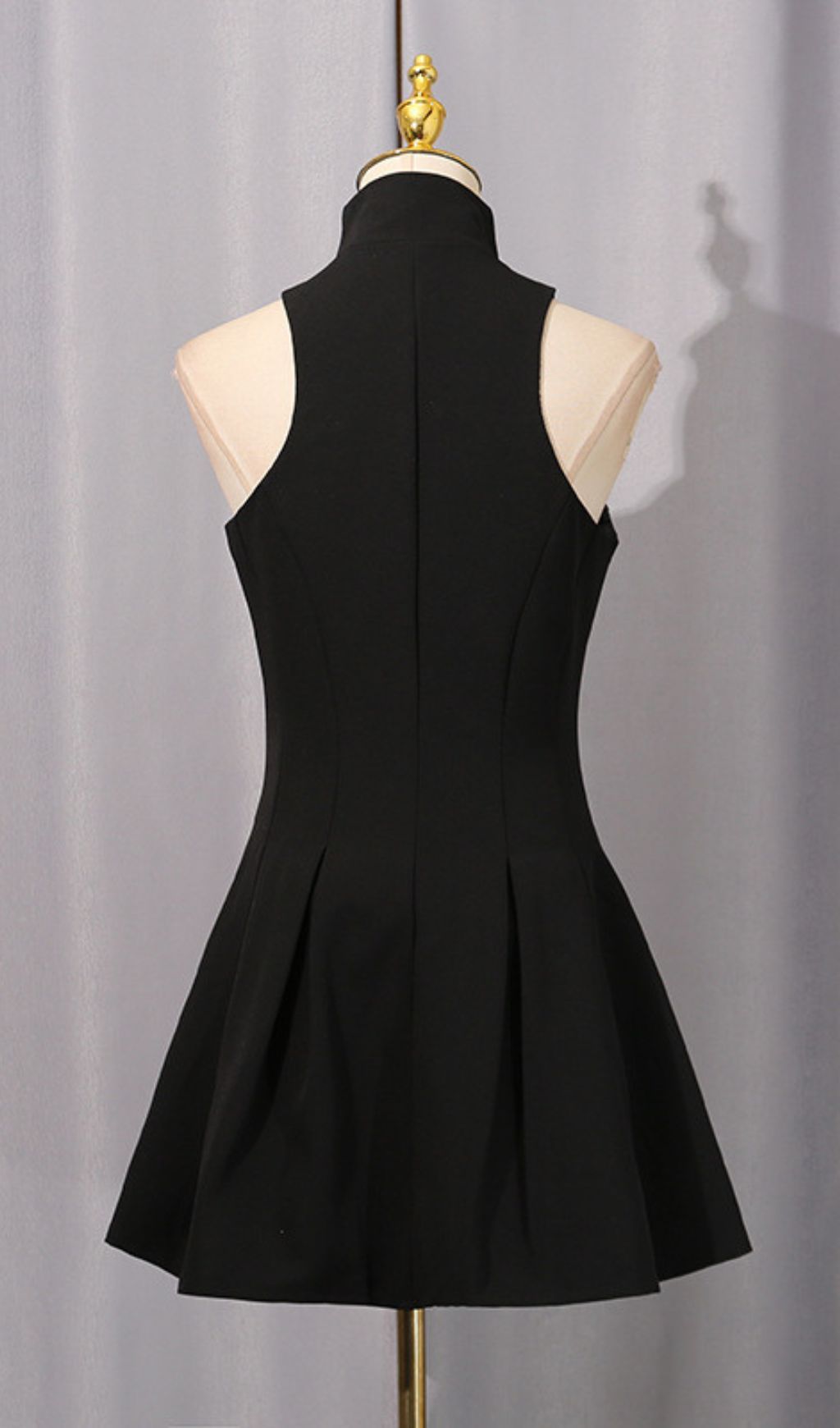 58ee0556a1aeef0c2536e59074d79781.jpg Fashionslee Women Idola Black Sleeveless Mini Dress