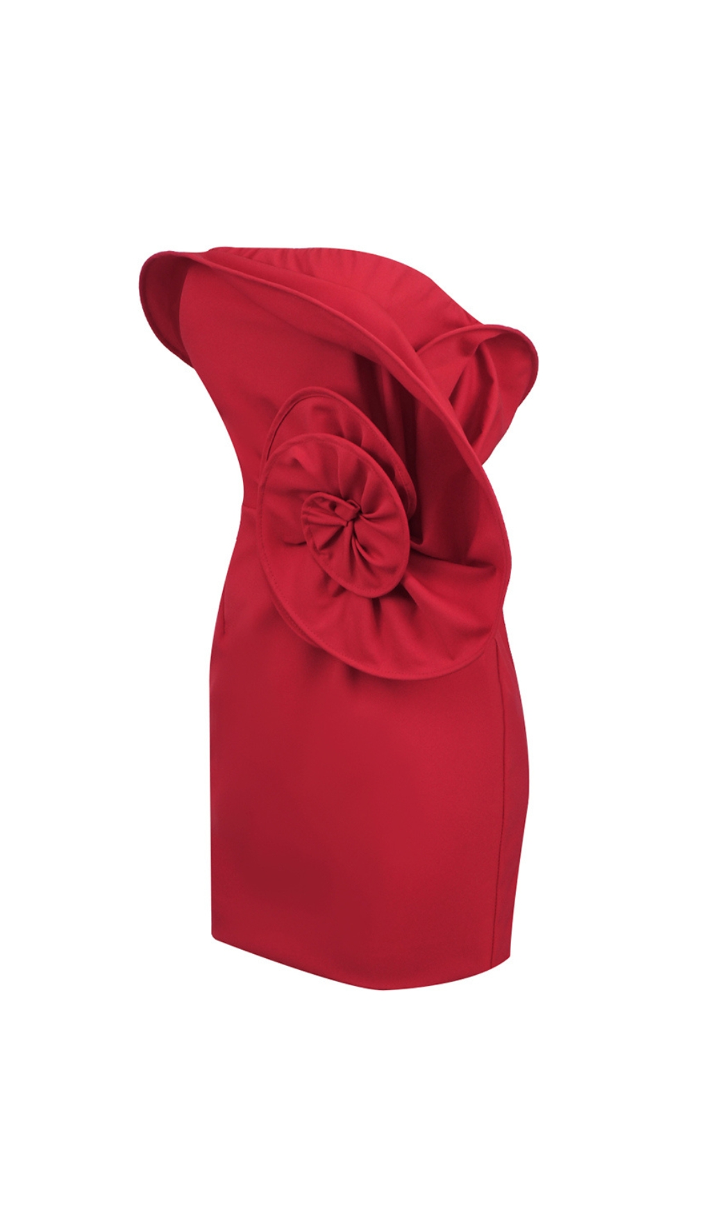 59064097fc77125491d7a611abe08c2a.jpg Fashionslee Women Cascada Red Strapless Flower Mini Dress