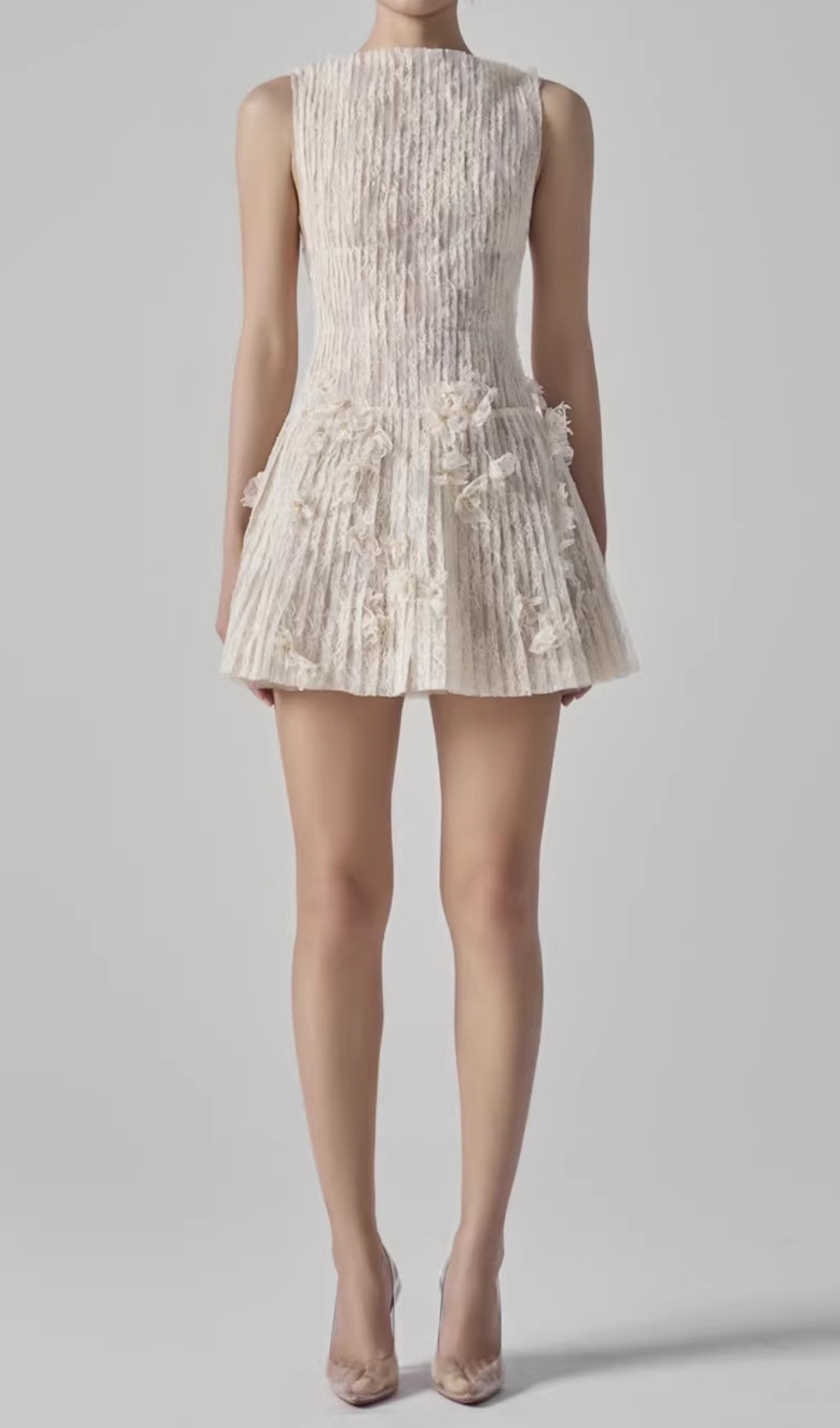5911843d837adb16032d6a0578a1e030.jpg Fashionslee Women Darda Beige Flower Lace Mini Dress