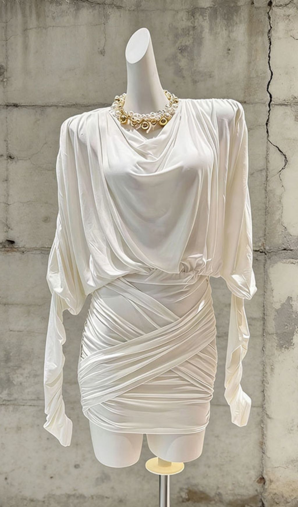 5917d4eb1bae82f431d4058040d71199.jpg Fashionslee Women Kasa White Long Sleeve Mini Dress