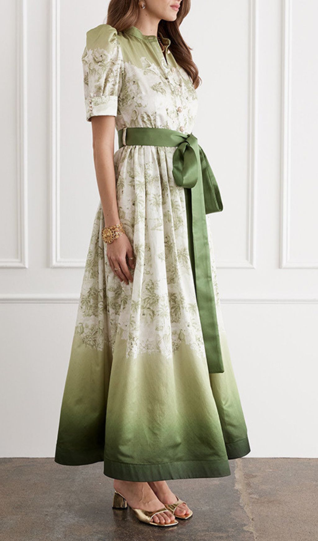 593a0795bf1317eafa5c437bbce7121c.jpg Fashionslee Women Ilys Green Printed Maxi Dress