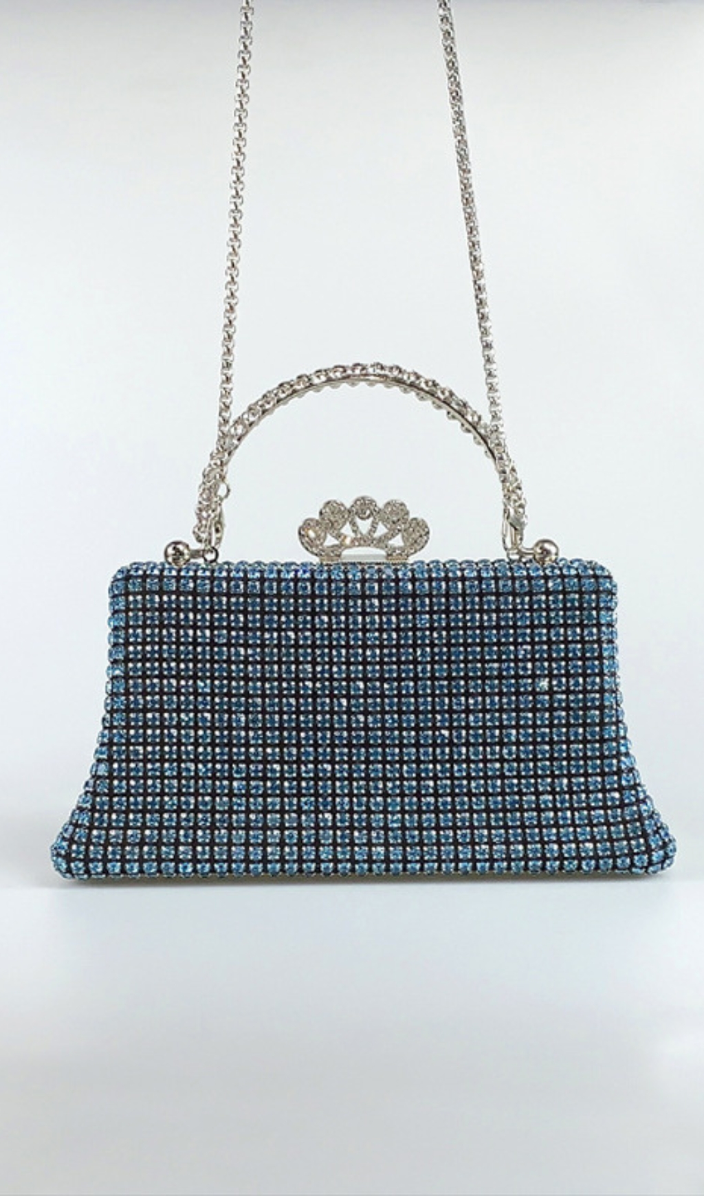 Fashionslee Women Divinia Blue Diamond Handbag