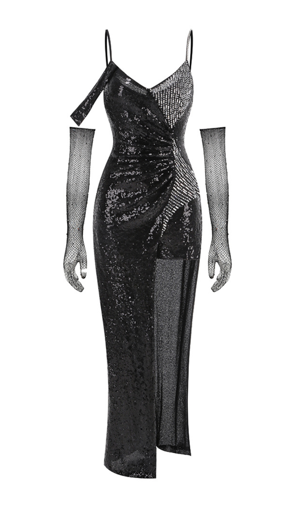 59a4eac064f2feed9df65eb86a5a2388.jpg Fashionslee Women Carlita Black Sequin Maxi Dress
