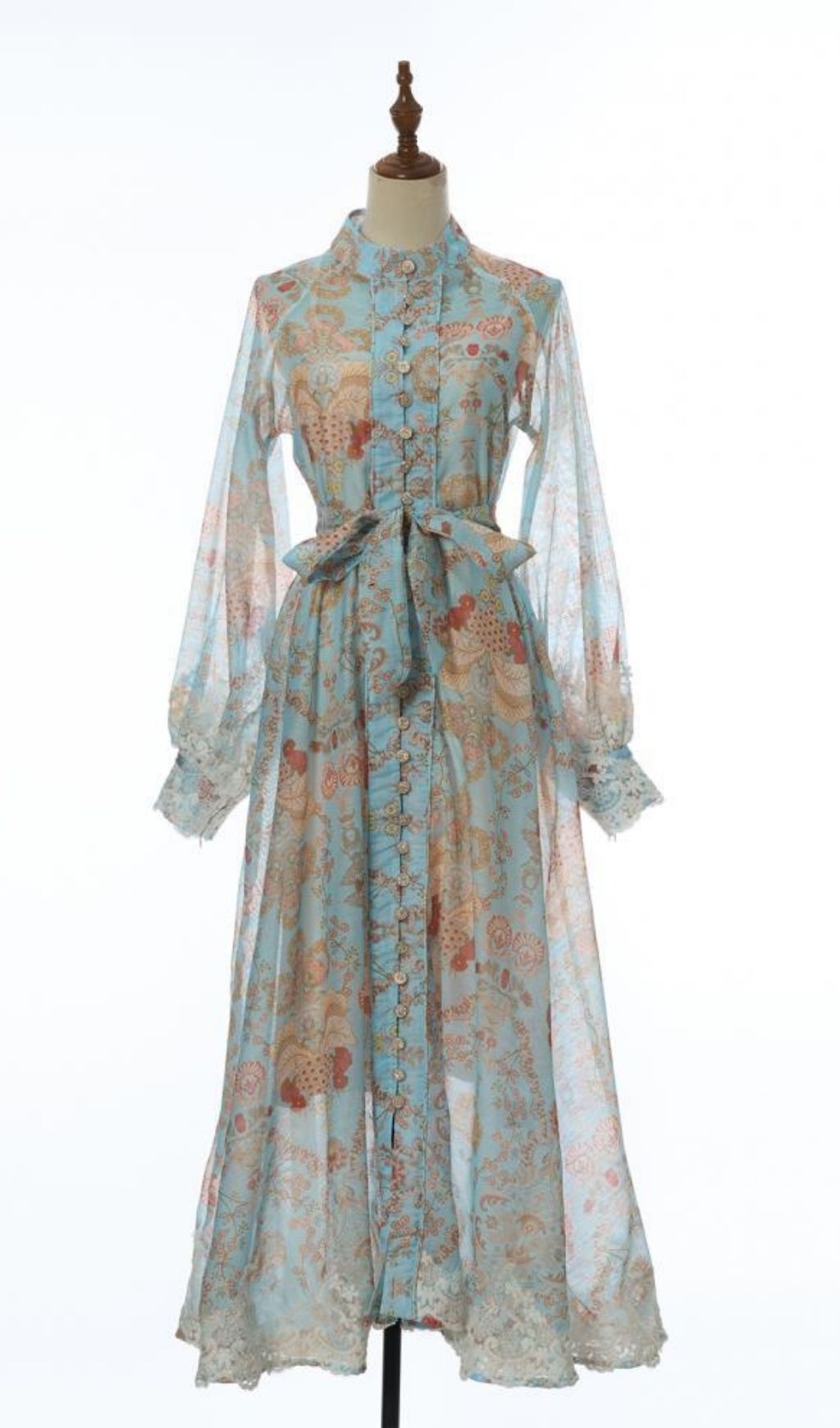 Fashionslee Women Karyn Printed Long Sleeve Maxi Dress
