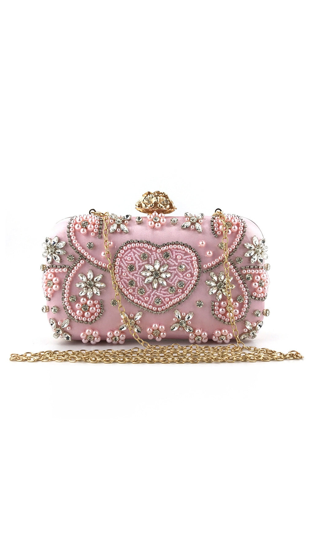 Fashionslee Women Anaya Beaded Diamonds Clutch