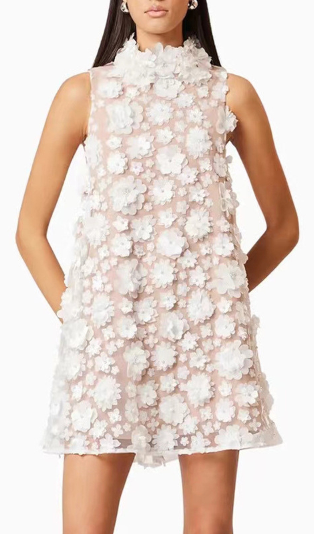 5a2126a56b7f6f50ad11a9238a34ad20.jpg Fashionslee Women Doane Flower Sleeveless Mini Dress
