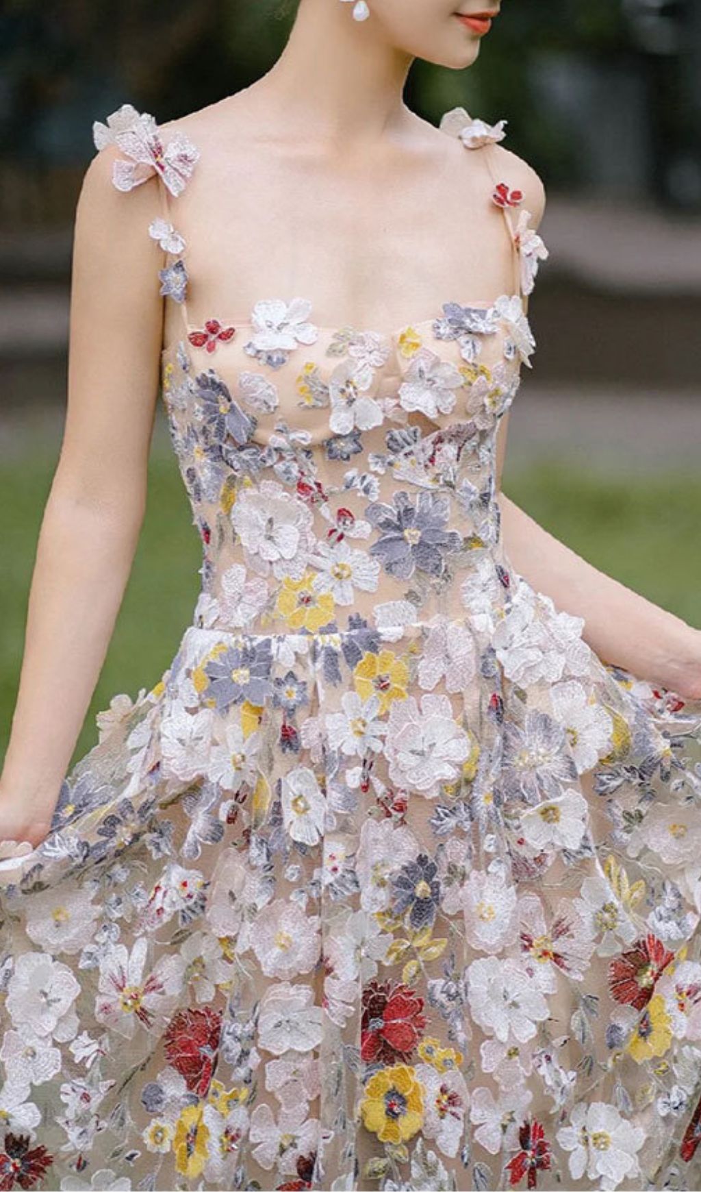 VINTAGE FLORAL STRAPPY MAXI DRESS - OWNCI VINTAGE FLORAL STRAPPY MAXI DRESS - OWNCI