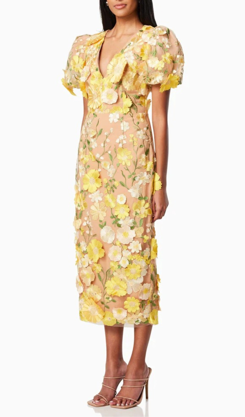 5a33fd0bc5b4b3c36e5d8cb411a1b4be.jpeg Fashionslee Women Aliya 3D Flower Midi Dress