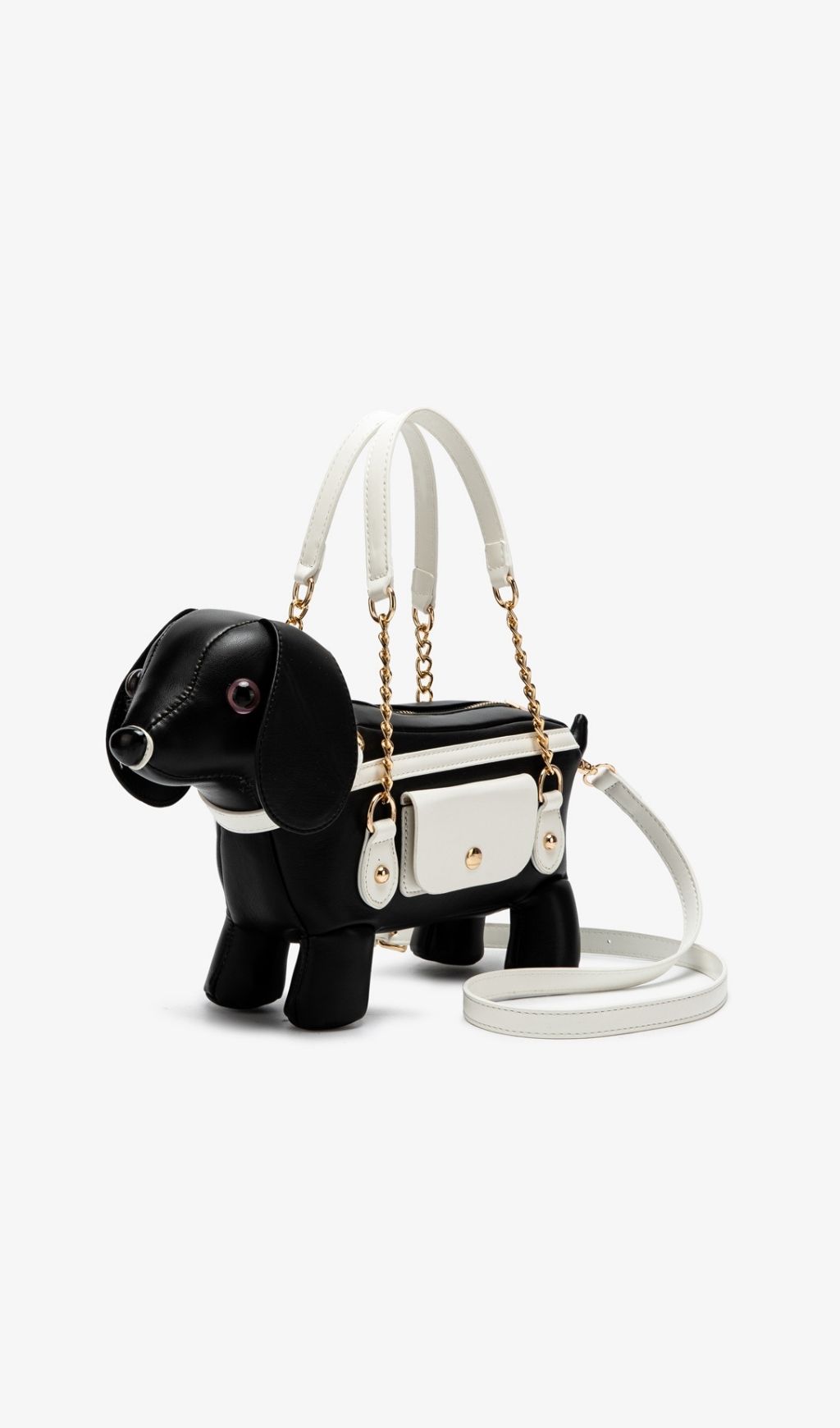 Fashionslee Women Khari Black Dog-shaped Bag