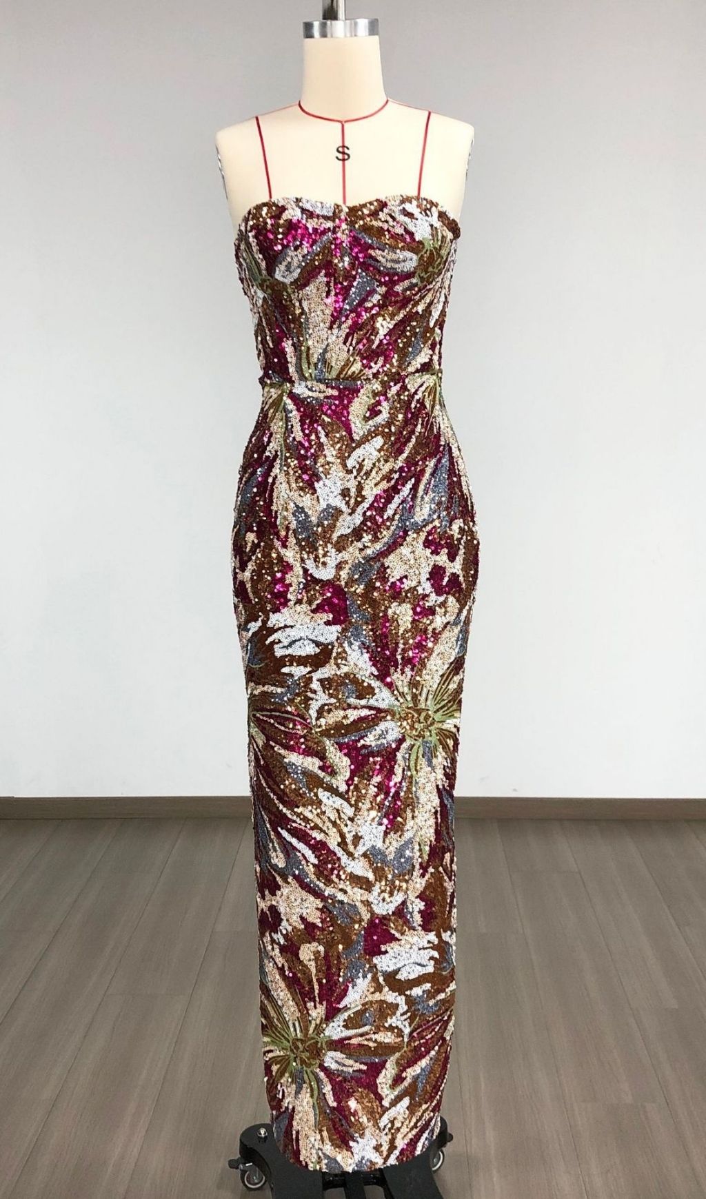 5a5cd9f358e55be872142a131bb557da.jpg Fashionslee Women Karise Strapless Sequin Maxi Dress
