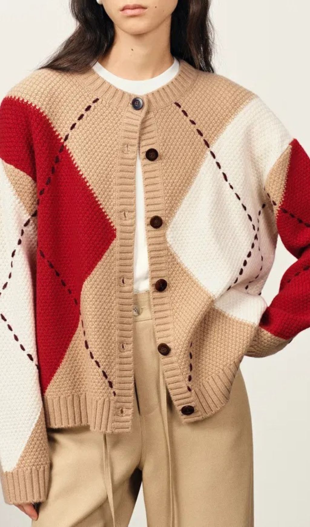 5a5d045bab4d90b2d874ba1de8ffe6d2.jpg Fashionslee Women Juno Color-Blocking Knitted Cardigan