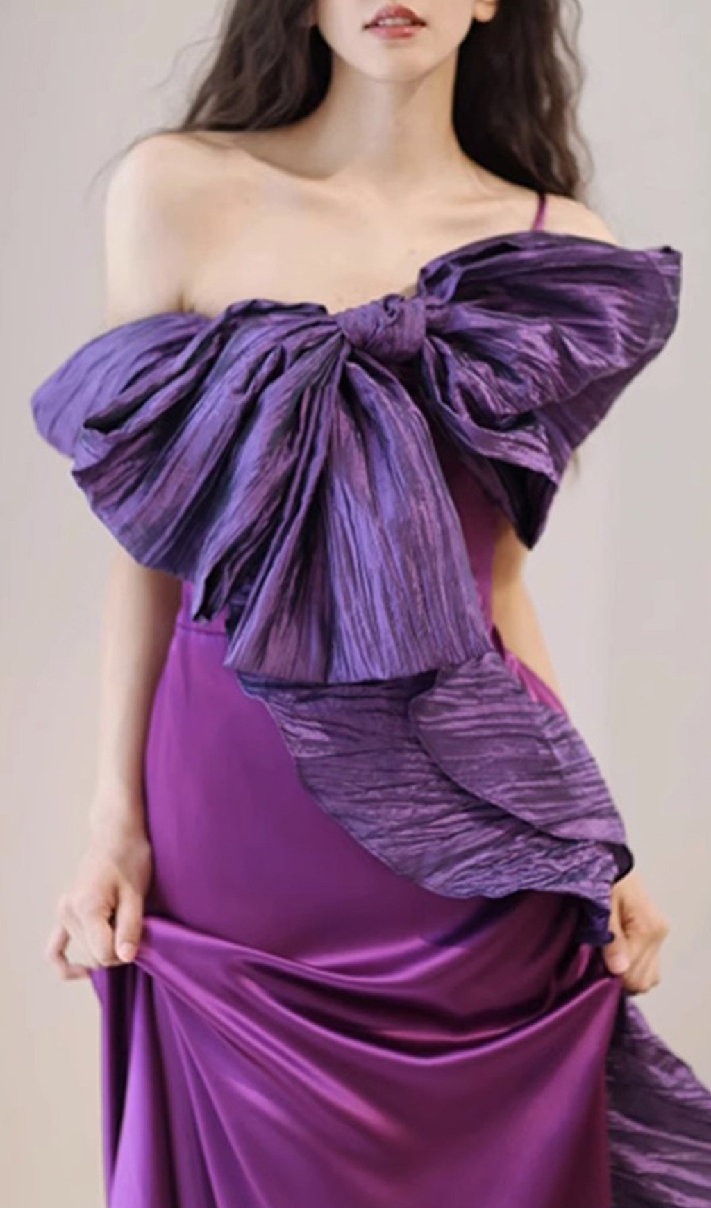 TRENDING PURPLE BOW MAXI DRESS - OWNCI TRENDING PURPLE BOW MAXI DRESS - OWNCI