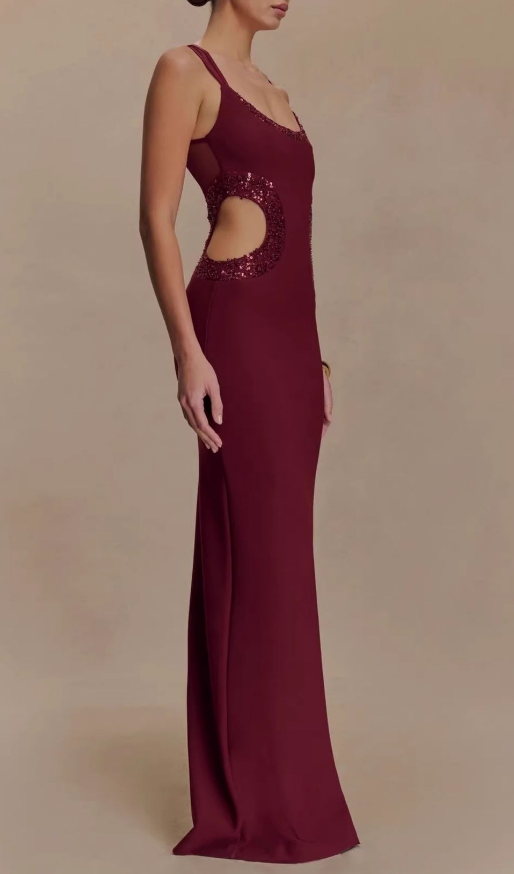 5a98e083a20584f75bf596319c91eaeb.jpg Fashionslee Women Celerina Sleeveless Cutout Sequin Maxi Dress