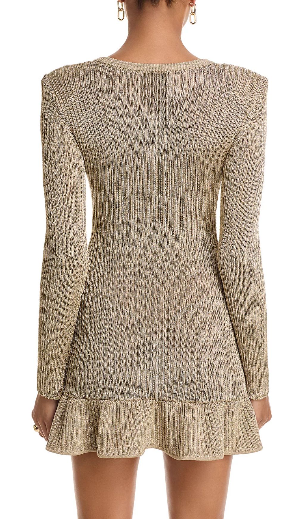 5a9c5fe4001b7a7fe32dc2003409ab53.jpg Fashionslee Women Metallic Knit Mini Dress