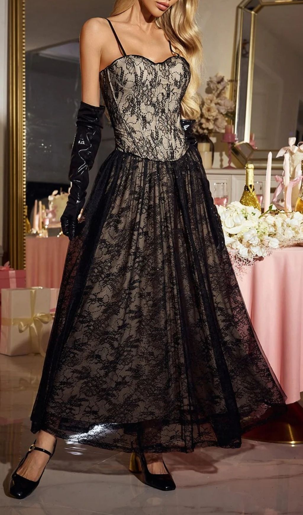VIRAL SPAGHETTI LACE SEQUIN MAXI DRESS - OWNCI VIRAL SPAGHETTI LACE SEQUIN MAXI DRESS - OWNCI