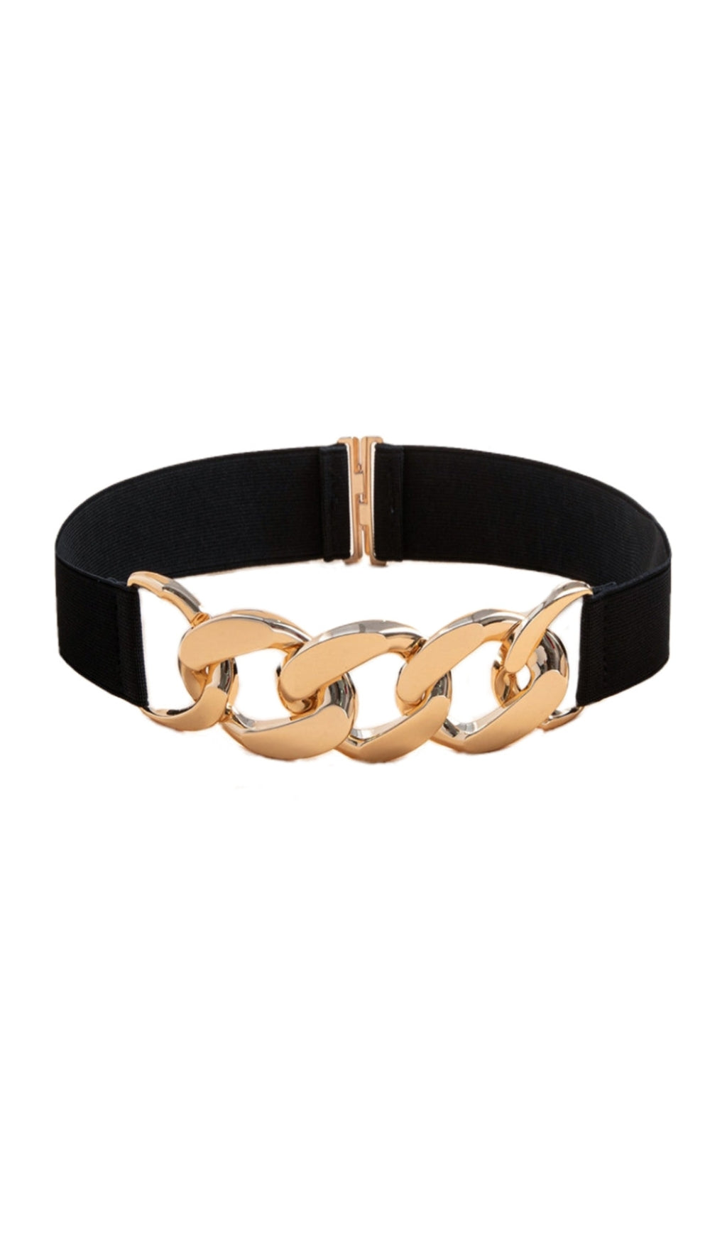 Fashionslee Women Adrienne Metal Buckle Elastic Belt