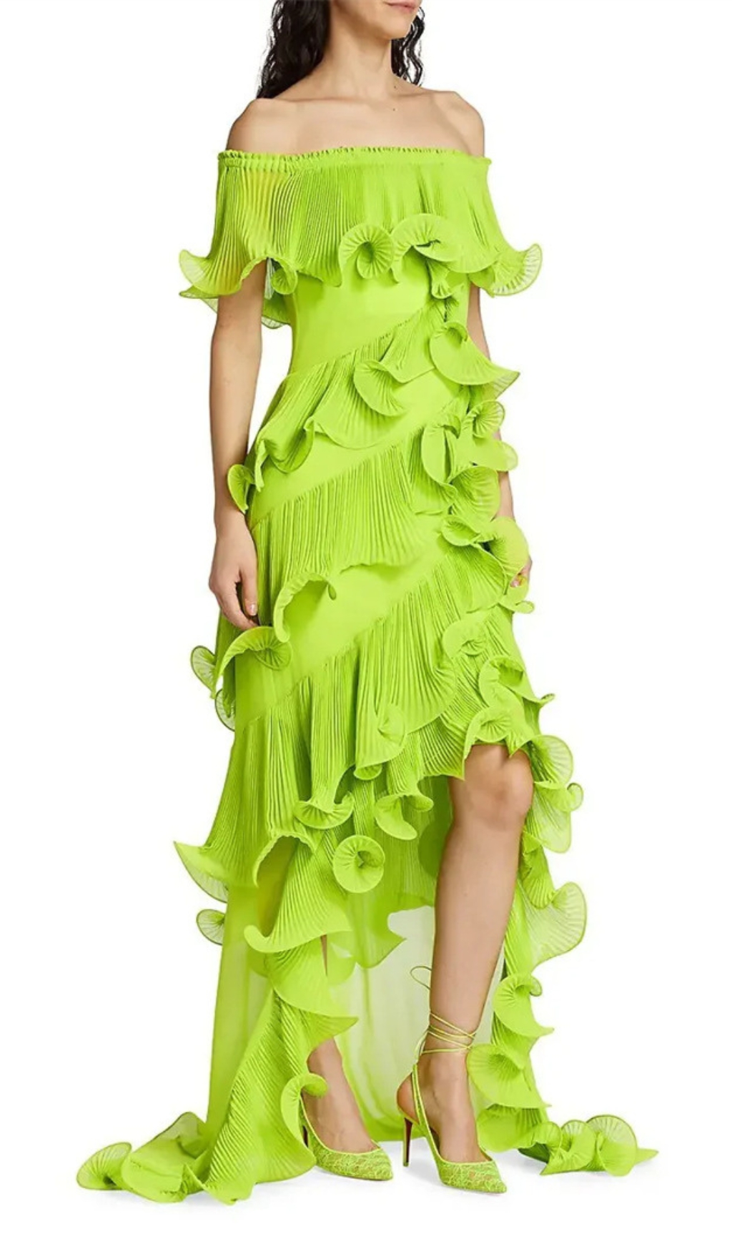 5aaa2eacf65d08fdfceb99b6fff465d7.jpg Fashionslee Women Dyveke Green Off-Shoulder Ruffle Maxi Dress
