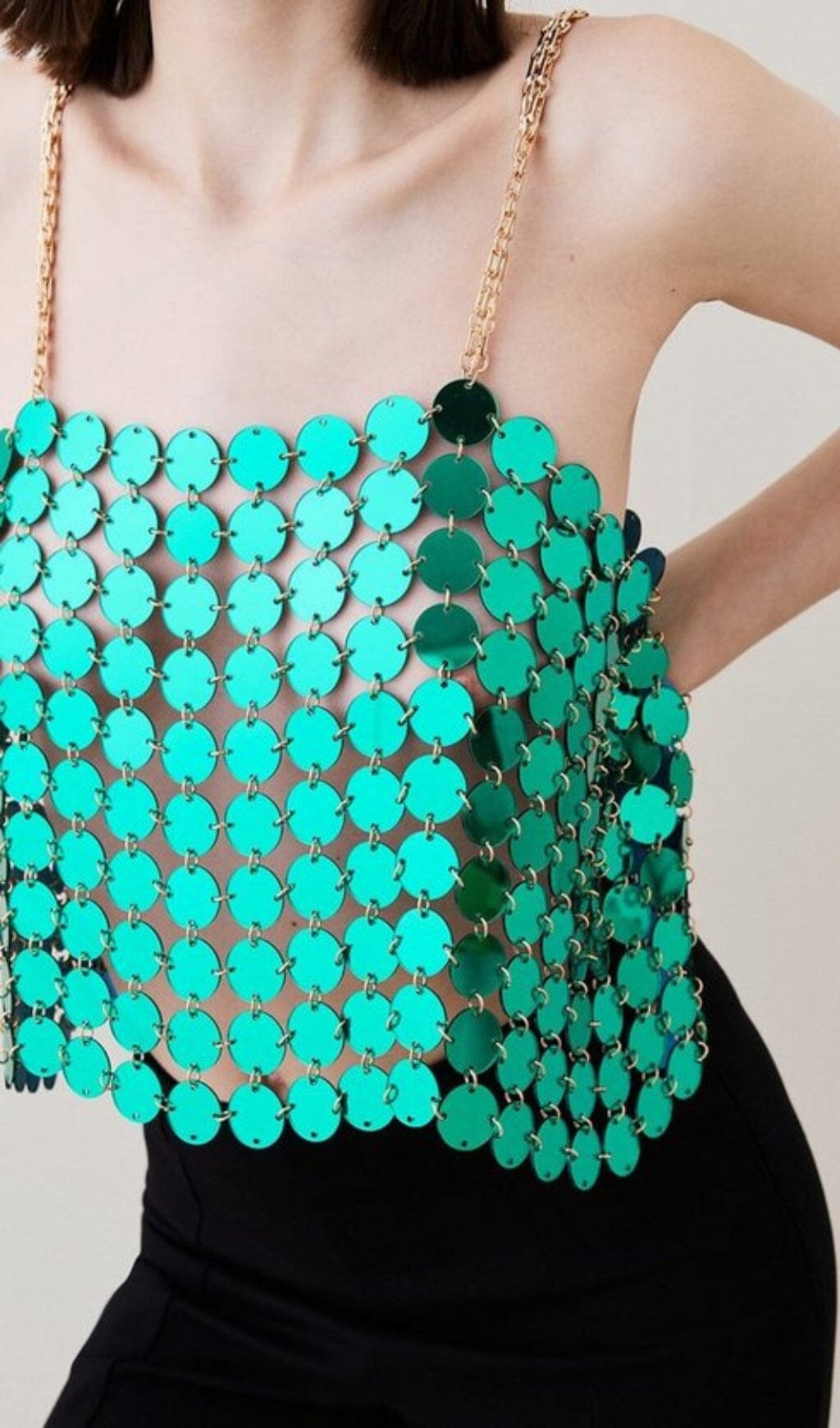 MUST-HAVE GREEN DISC CROP TOP - OWNCI MUST-HAVE GREEN DISC CROP TOP - OWNCI