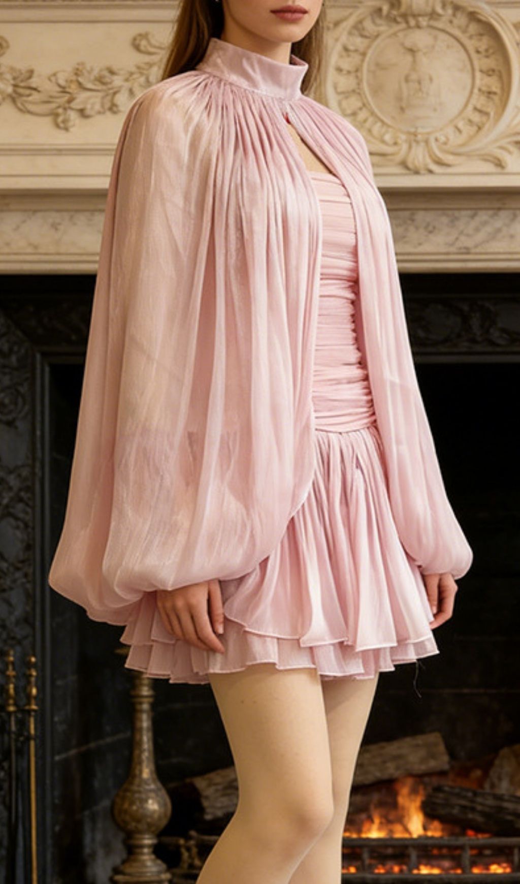Fashionslee Women Katsumi Strapless Ruched Mini Dress With Smock
