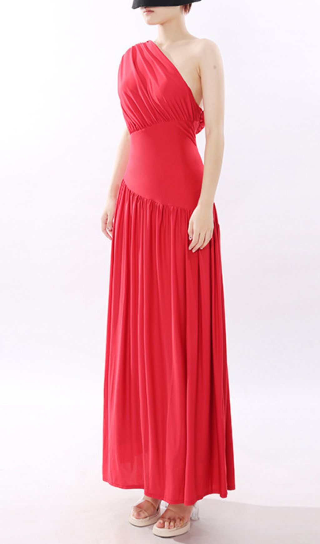 5bddeff168f31bb118876d1fccfcb691.jpg Fashionslee Women Jinte Red One-Shoulder Maxi Dress
