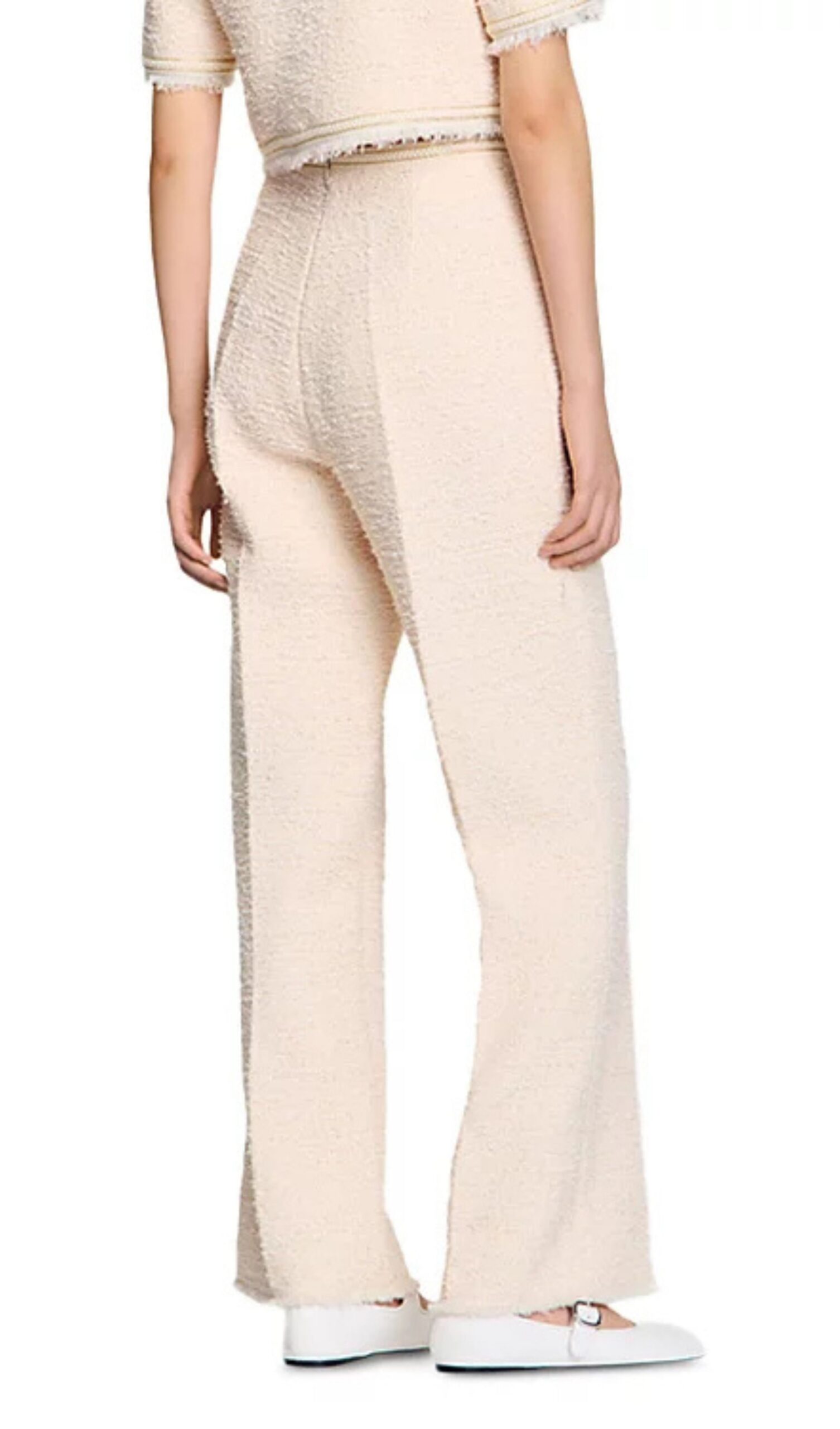 Fashionslee Women Decorative Tweed Trousers
