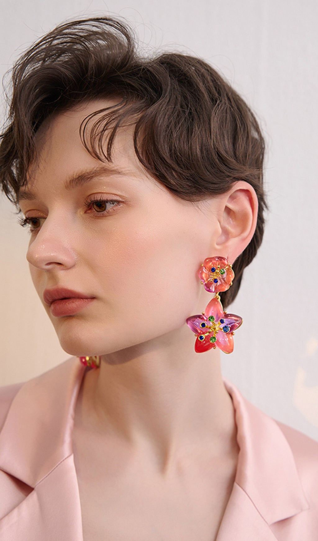 Fashionslee Women Alpha Colorful Petal Alec Earrings