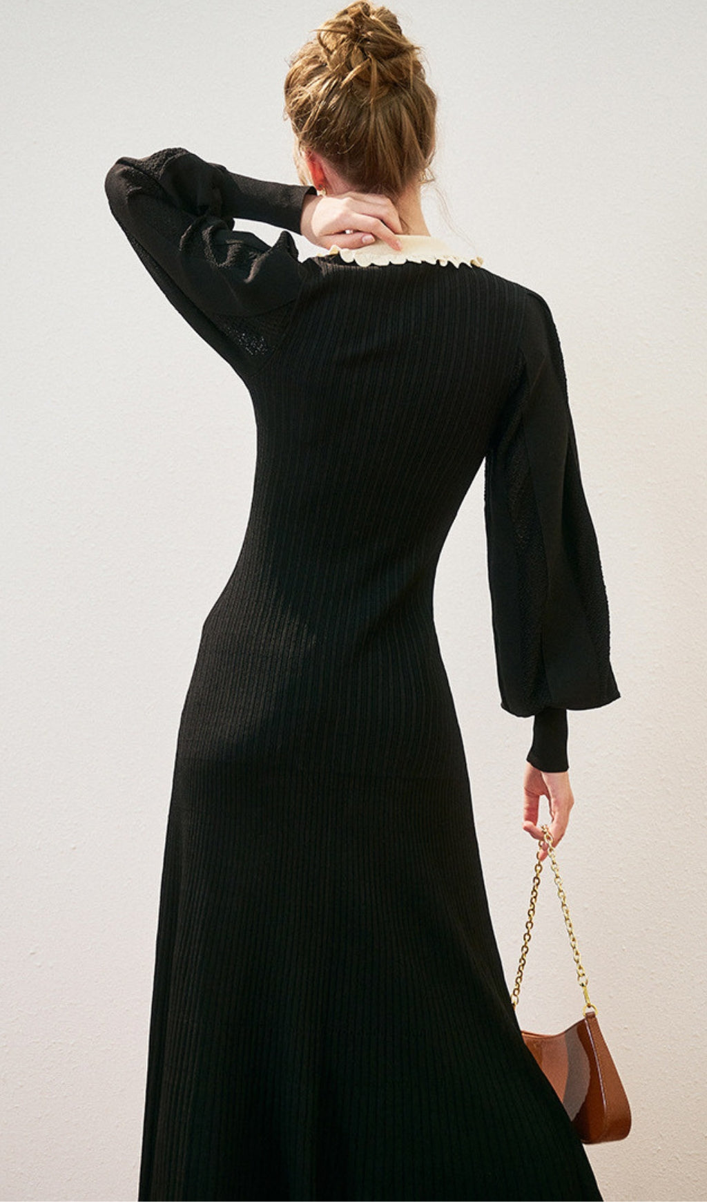 Fashionslee Women Adorján Flouncy Collars Midi Dress