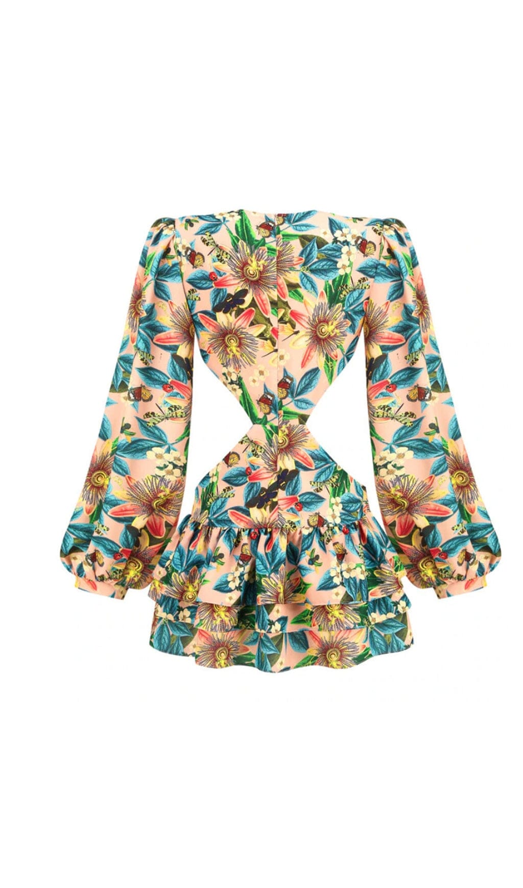 5c09d9934982e272060cdaabedba76b5.jpeg Fashionslee Women Long Sleeve Cutout Mini Dress In Multicolor