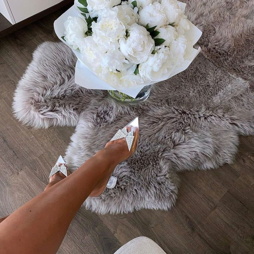 Fashionslee Women Secret Crystal Butterfly Brooch Heels
