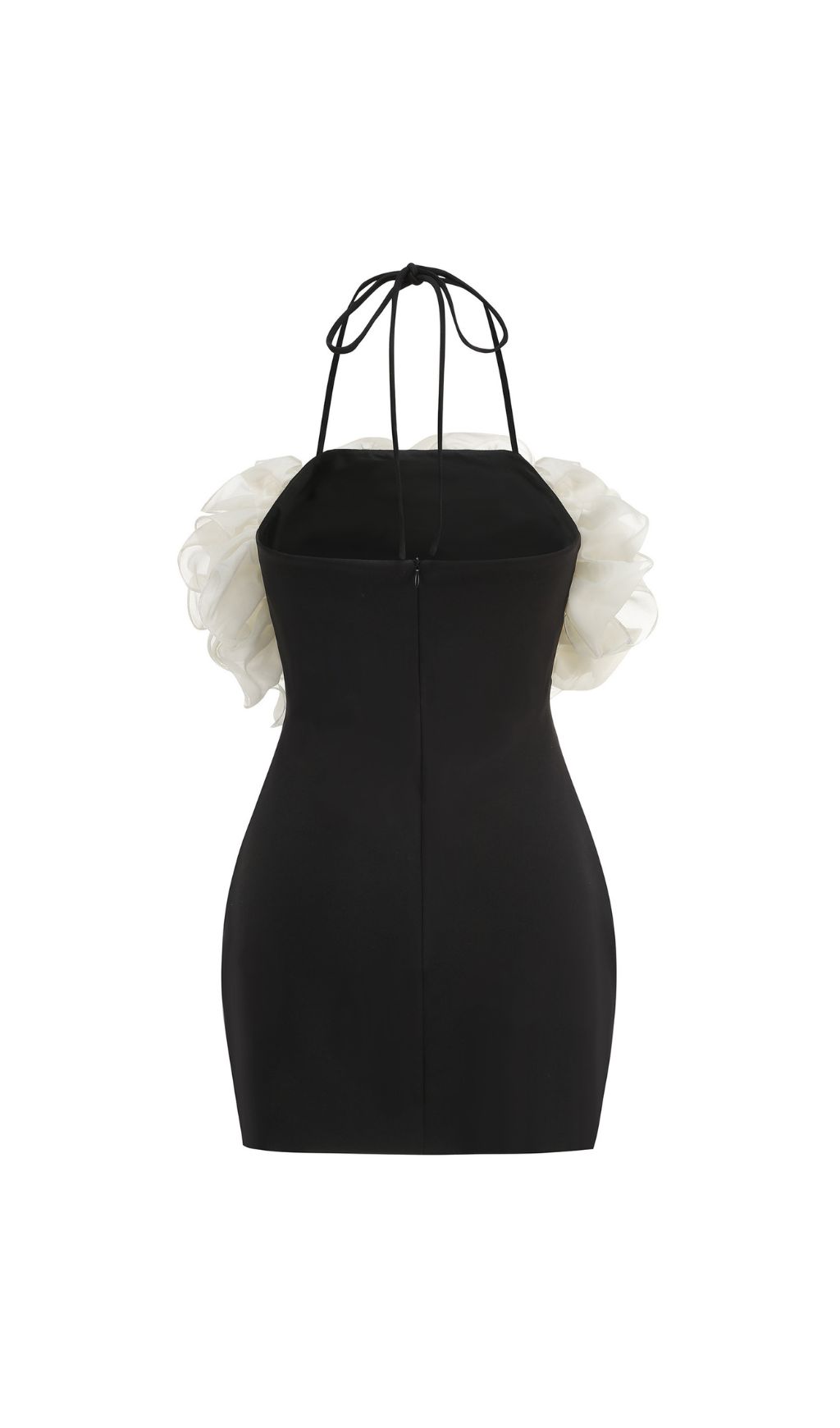 5c2cdb225c69d83a4f80409281d9250f.jpg Fashionslee Women Jameela Black Halter Ruffle Mini Dress