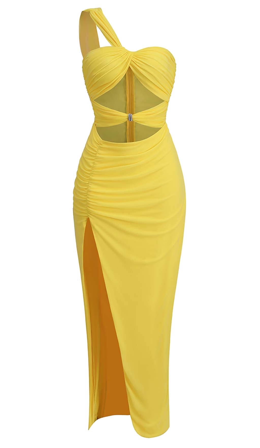TRENDING LEMON CUTOUT MIDI DRESS - OWNCI TRENDING LEMON CUTOUT MIDI DRESS - OWNCI