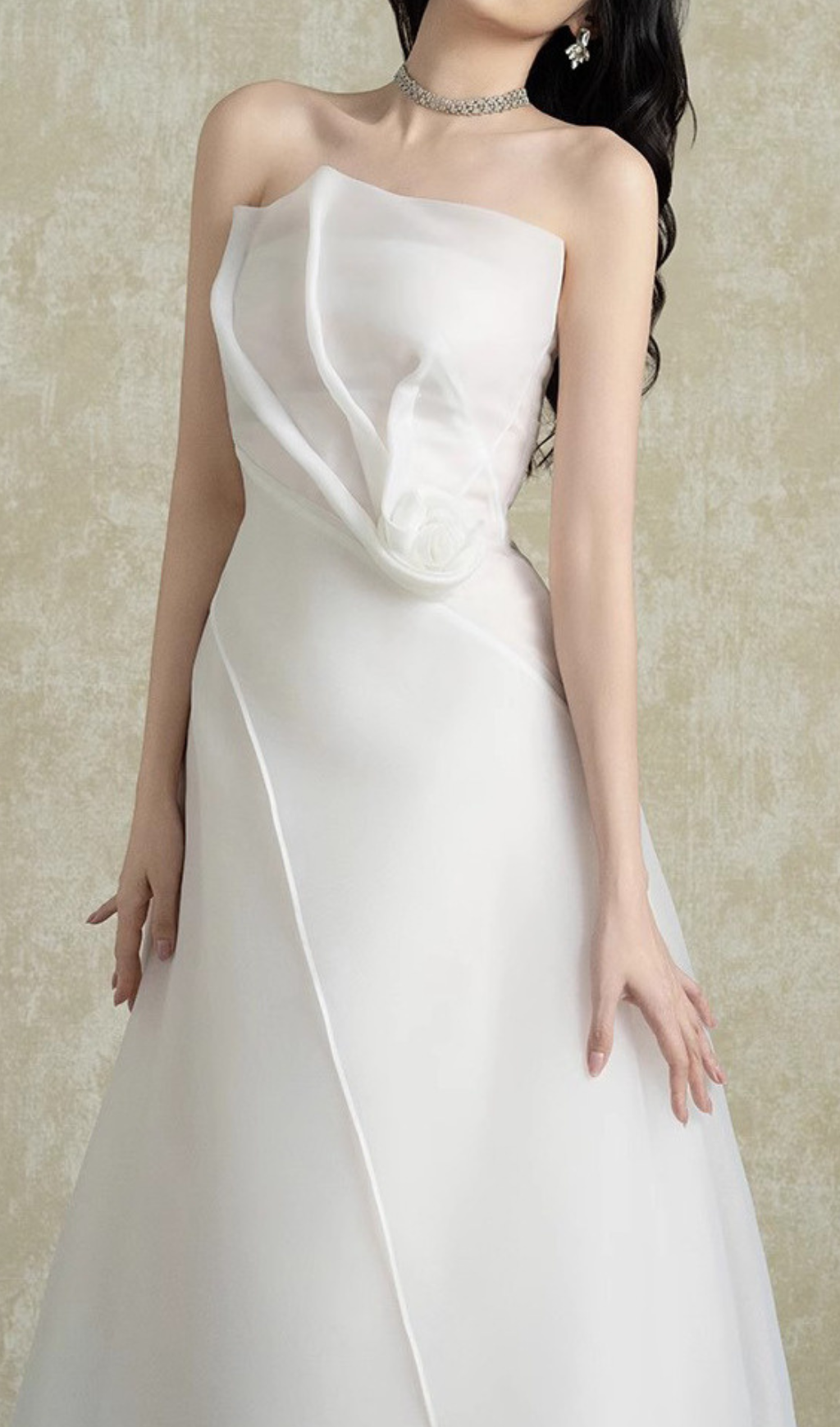 TRENDING WHITE STRAPLESS MIDI DRESS - OWNCI TRENDING WHITE STRAPLESS MIDI DRESS - OWNCI