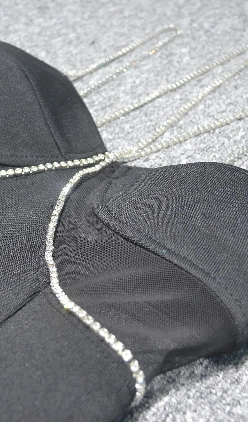 5c8fcdab8c234c64154f47550fa3d397.jpeg Fashionslee Women Black Diamond Mesh Maxi Bandage Dress