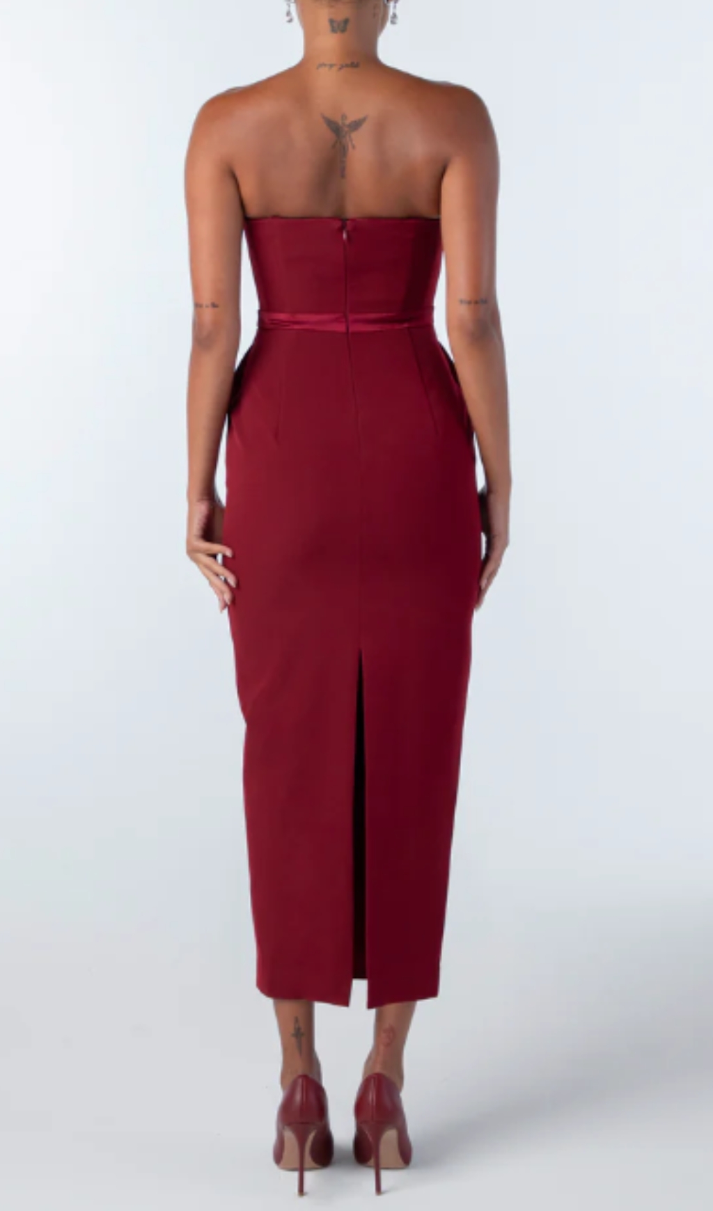 5cbced21b097fc728d4f0c9c9f5f2c27.jpg Fashionslee Women Drea Red Strapless Midi Dress