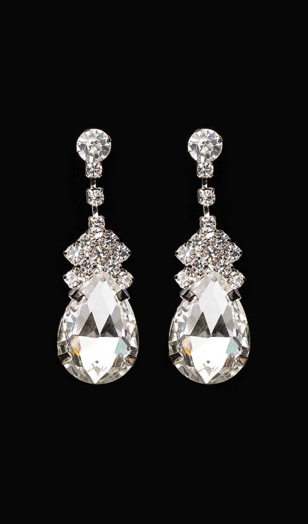 Fashionslee Women Crystal Drop Rhinestone Earrings