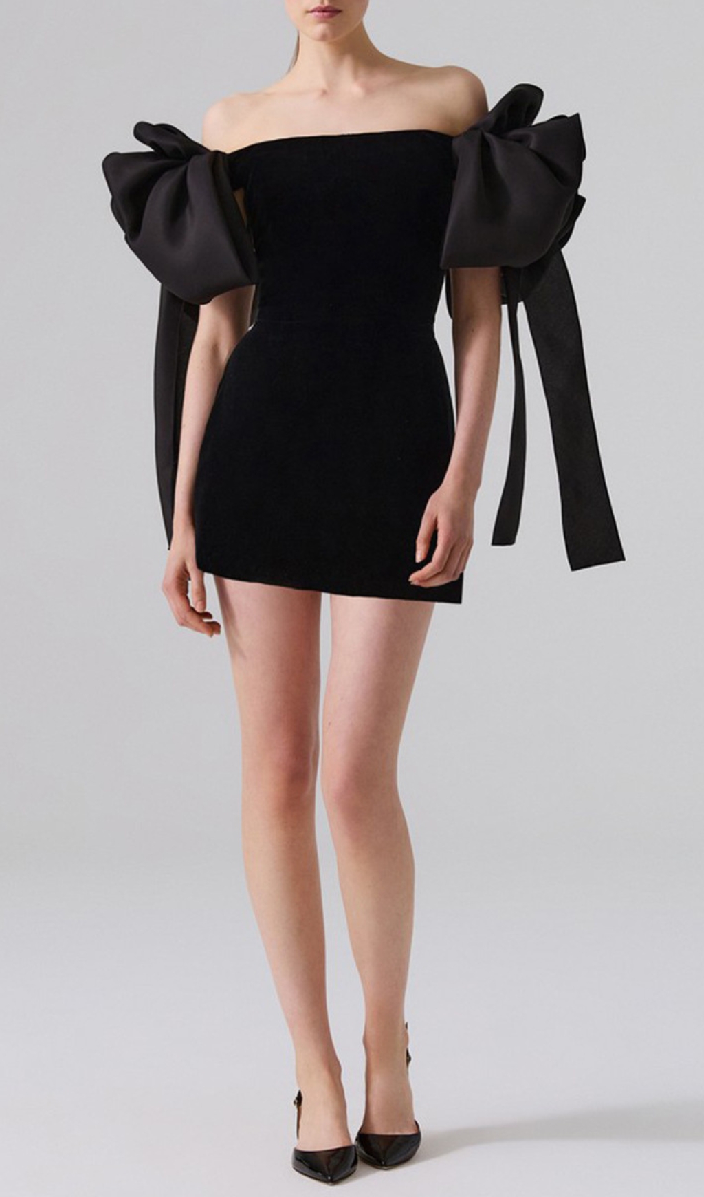 Fashionslee Women Cadee Black Off-Shoulder Mini Dress