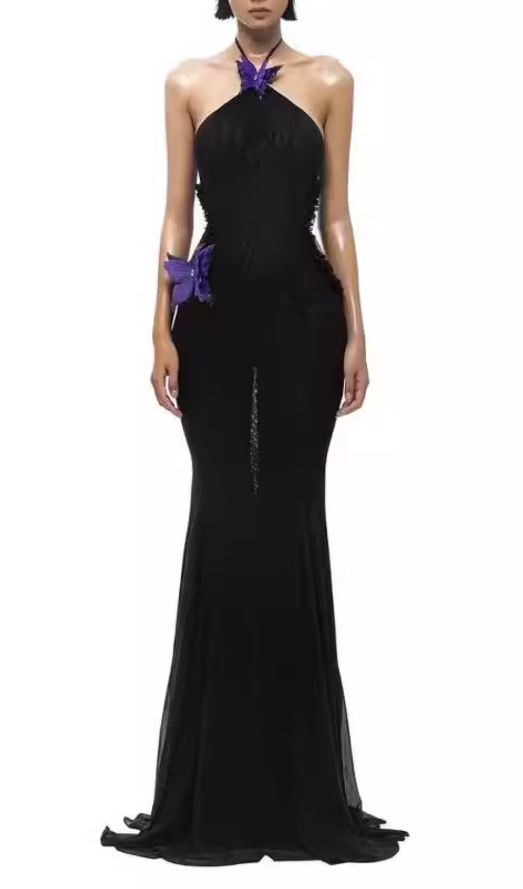 Fashionslee Women Carina Halter Butterfly Maxi Beach Dress