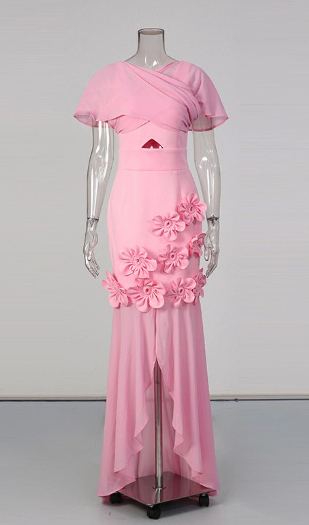 Fashionslee Women Jaelyn Pink Flower Maxi Dress