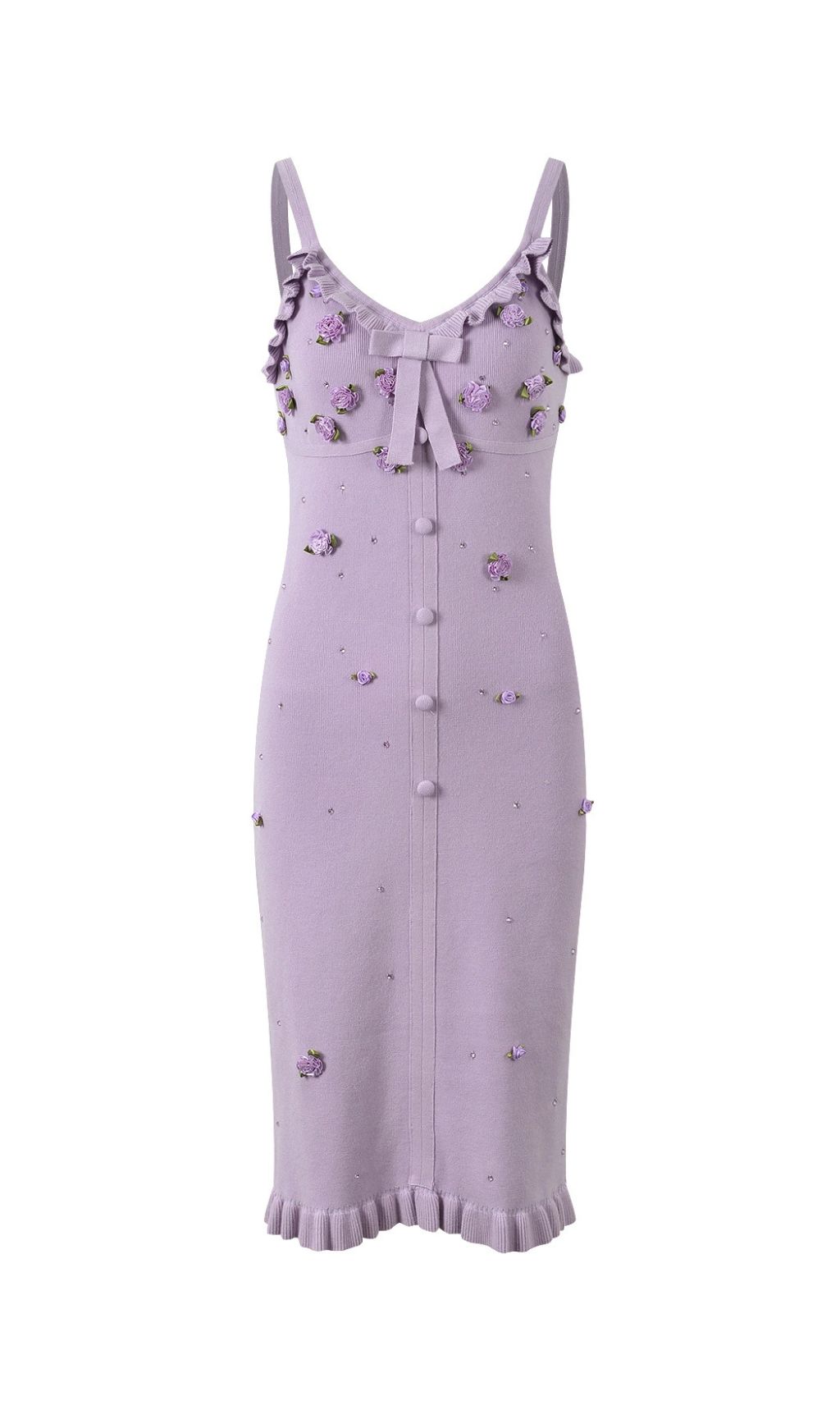 Fashionslee Women Hermes Purple Flower Cardigan & Midi Dress