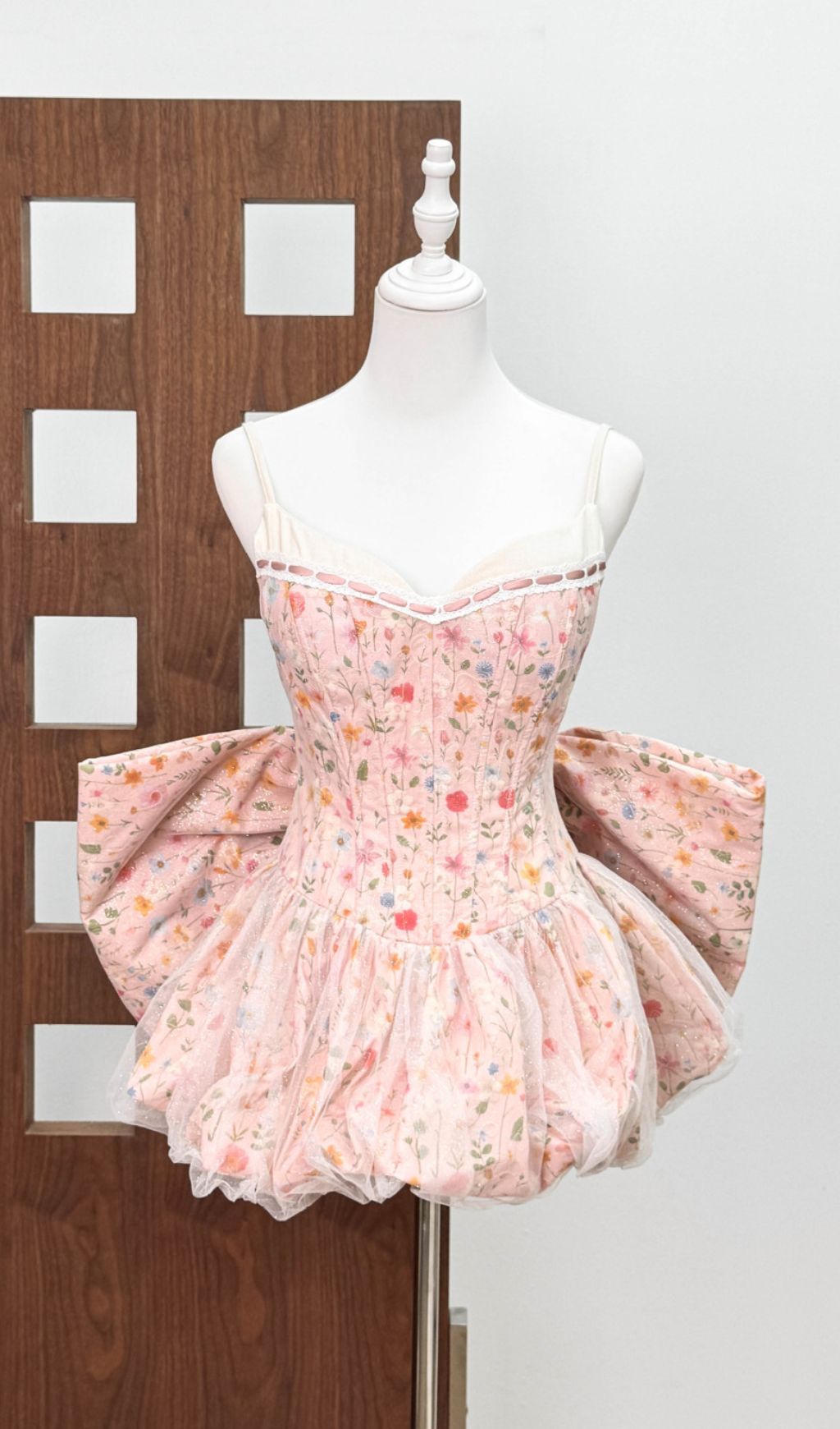 5dca36966c9d8f3ee8ecfd11fae30faa.jpg Fashionslee Women Jaylene Floral Corset Bow Mini Dress